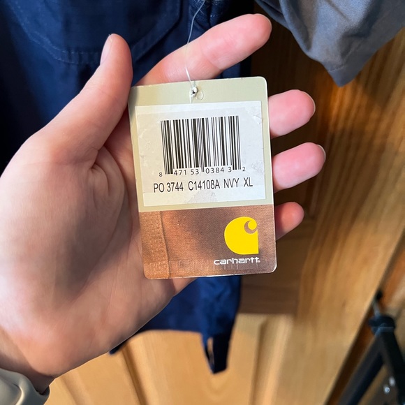 🔗Mens Carhartt Scrub Top- Navy - Picture 6 of 7